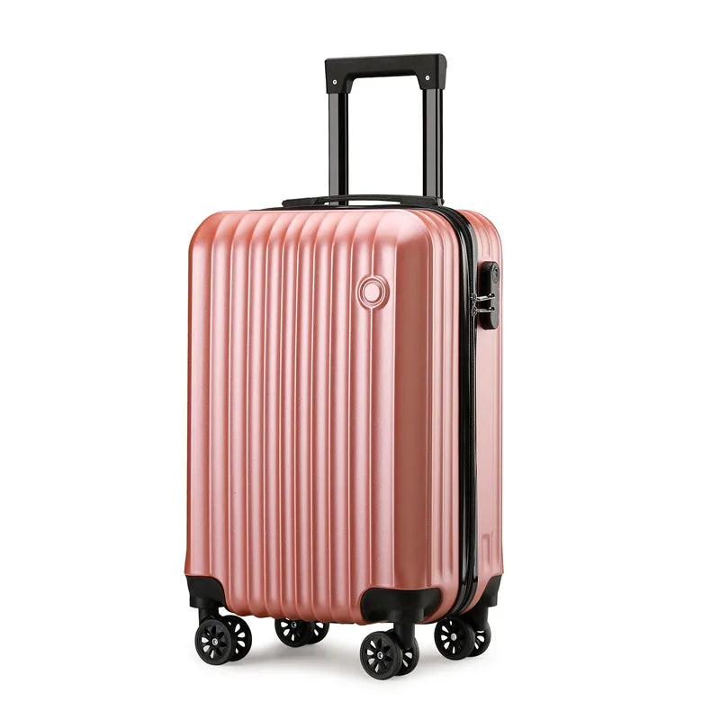 1 Piece, 20inch Luggage Suitcase, Trolley Case, Combination Lock, Universal Wheels, Pc Hard Shell Material, Layered Storage