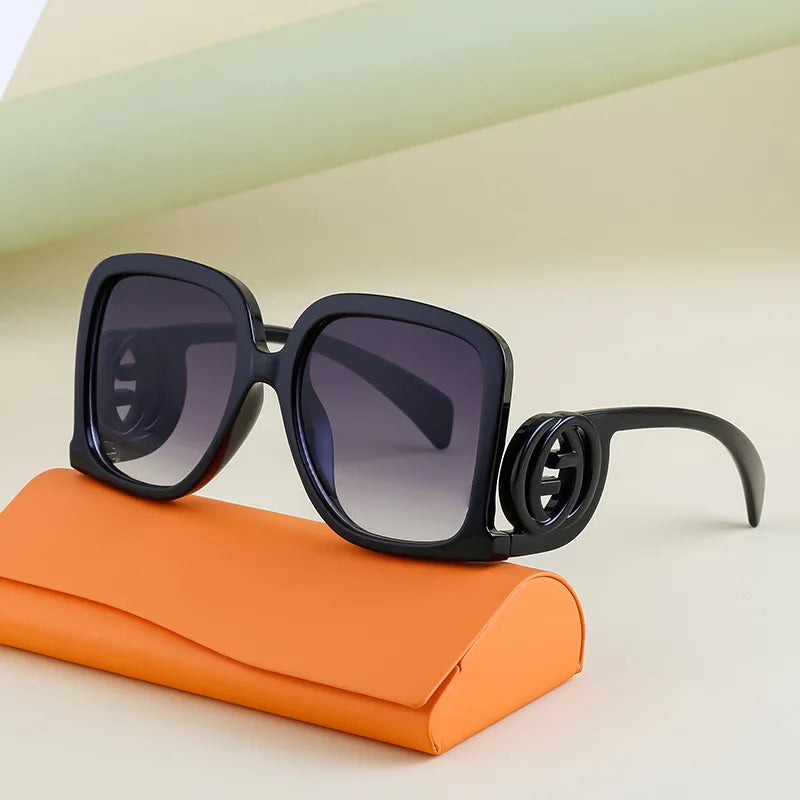 New Sunglasses for Women Retro Fashion Sun Glasses Polygonal Splicing Color Blocked Eyeglass Luxury Design Uv400