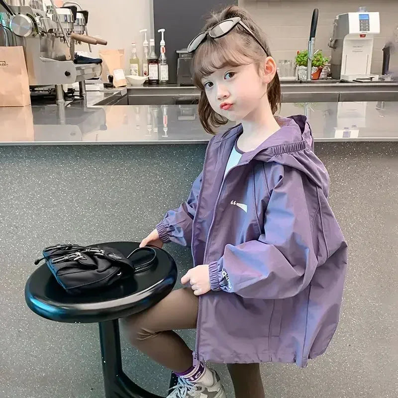 New Girls Children Clothing Baby Outerwear Jackets Hoodies Sweatshirt Sports Suits Coat Windbreaker Football Coat for Kids Girl