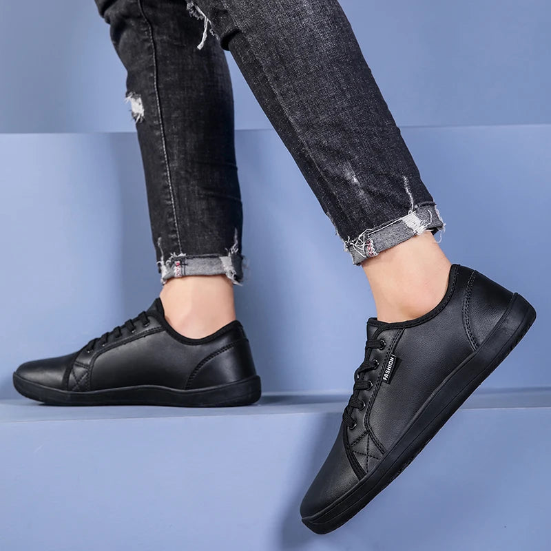 Men's Trendy Casual Shoes Fashionable Wide Toe Appearance Breathable Lining Flexible Sole All Match Lightweight Daily Sneakers