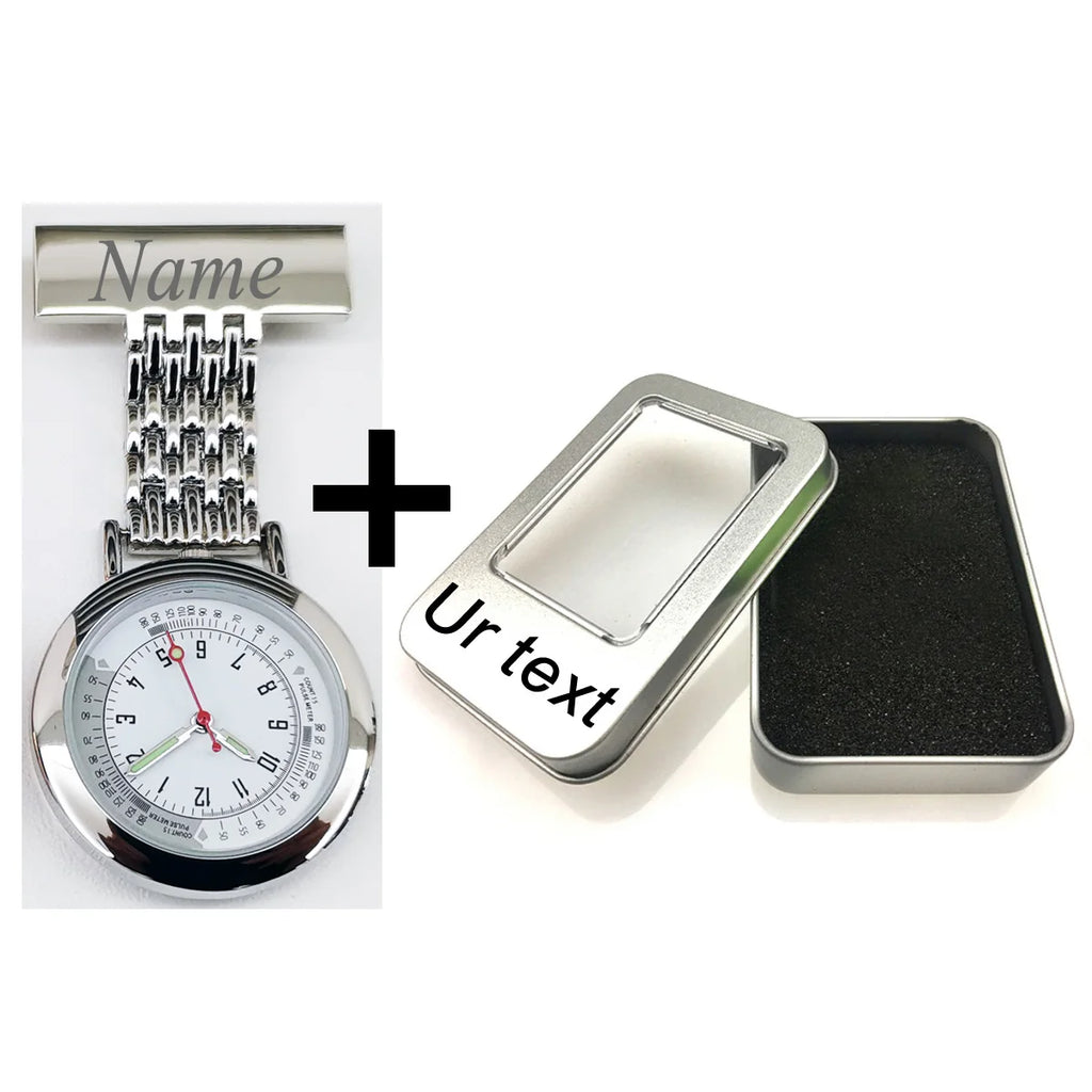 Personalized Your Name Logo Nurse Watch Hanging Medical Healthcare Gift Pocket Watch Men Women Quartz Doctor Midwife Fob Watch