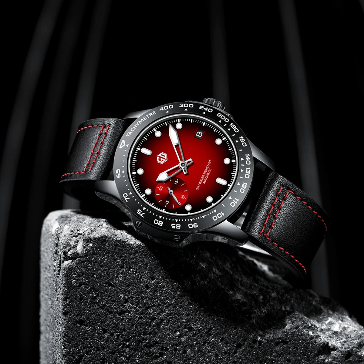 GD Seagull Movement Luxury Man Wristbatch Waterproof Luminous Date Leather Men 2025 New Watches Sports Square Men's Watch Casual