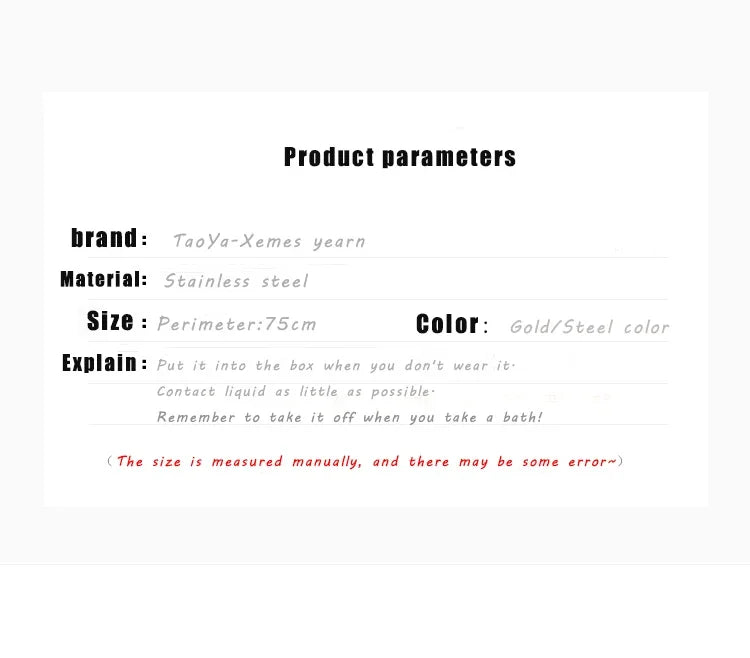 European and American Oval Pendant stainless steel Gold Color Long Necklace Fashion Jewelry Accessories Sweater Chian For Womens