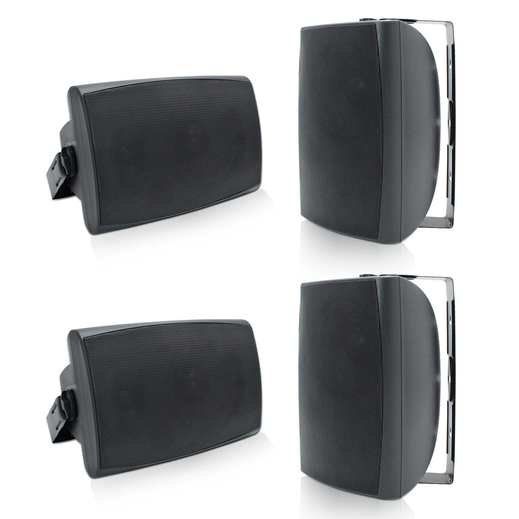 Herdio 4PCS 6.5‘’ 800W Outdoor Bluetooth Speakers Wired Waterproof With Multifunctional Amplifier Wall Mount Speakers For Patio