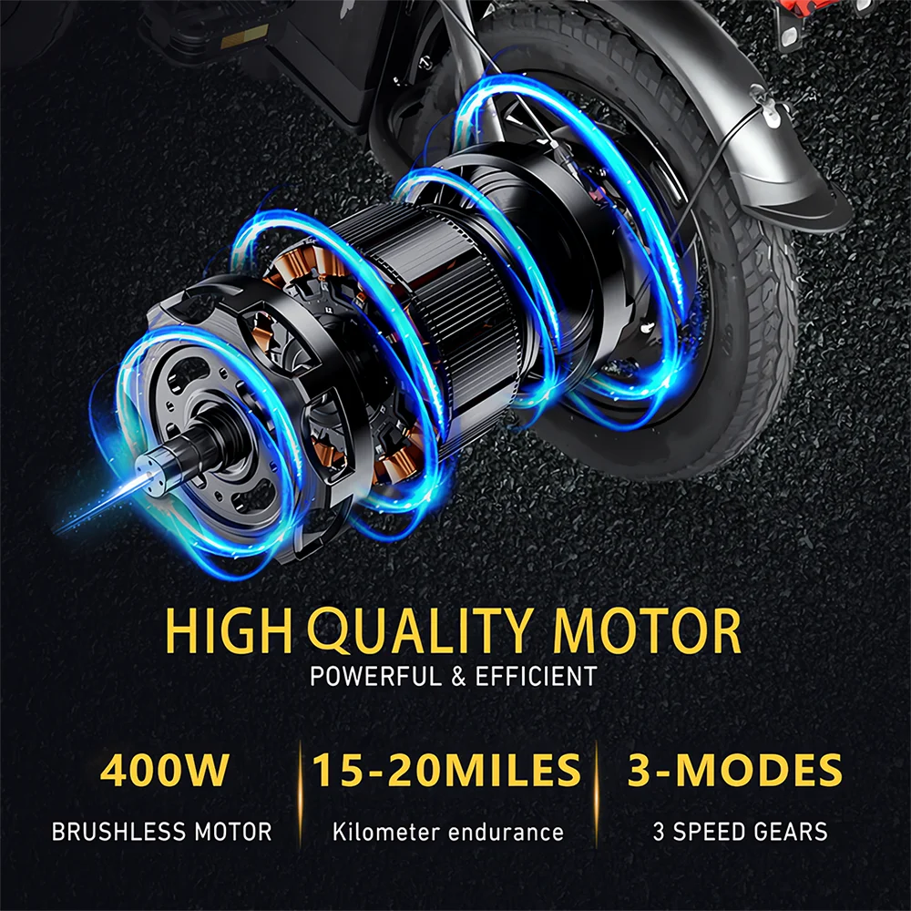 Folding E Bike Adults Motor Electric Dirt Bike 48V 15AH 400W Max 32KM/H Electric Bicycle City 14 inch Tire For Cycling Commuting