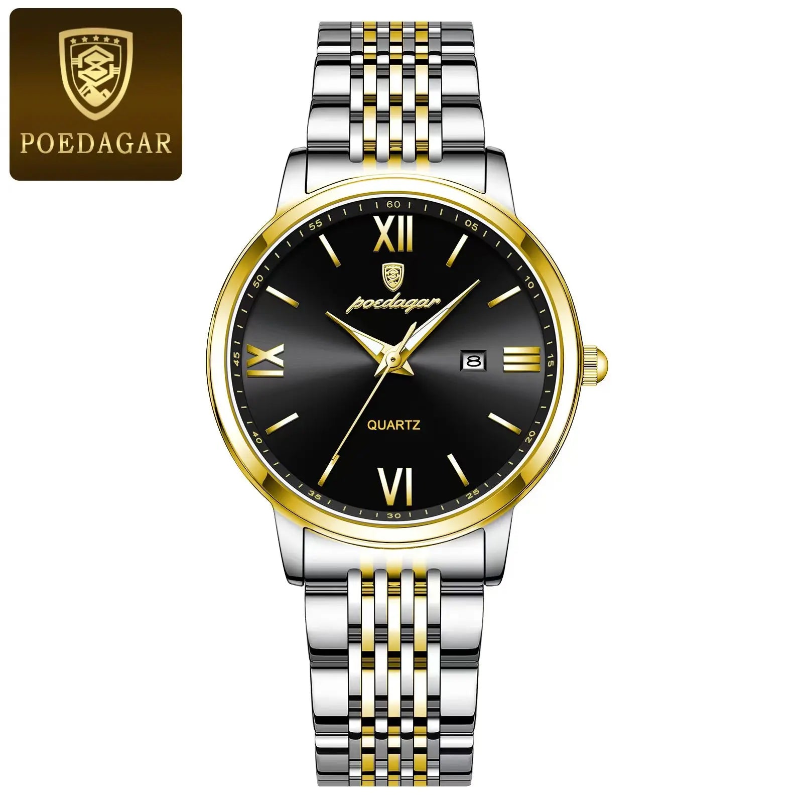 POEDAGAR New Luxury Woman Watch Waterproof Luminous Date Ladies Watch High Quality Stainless Steel Simple Women's Quartz Watches