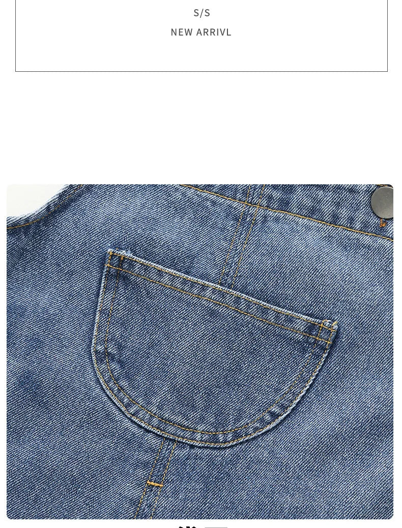 New Spring Kids Pants Baby Girls Overalls Boys Solid Denim Jumpsuits Children Trousers 0-5Y