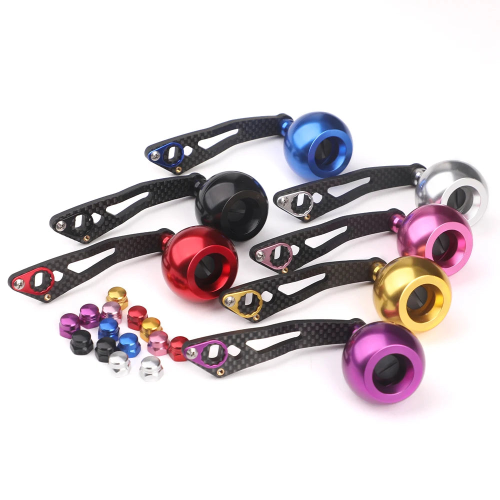 ROLLFISH Fishing Reel Handle Rocker Arm Carbon Fiber Light Weight 28g Ergonomic Design Multicolor Fishing Tools Accessories