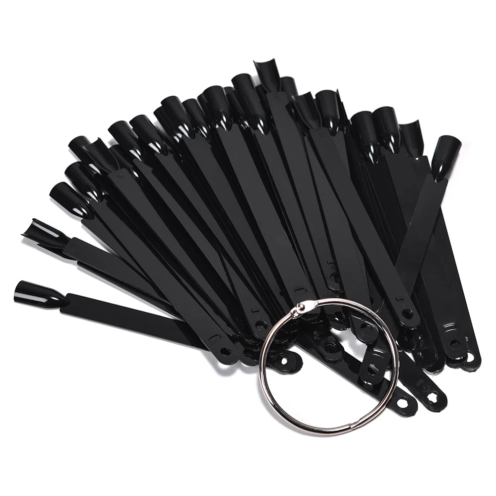 False Nails Tips Display Sticks Clear Nail Swatch Nail Gel Polish Showing Chart Manicure Polish Practice Training Display Board