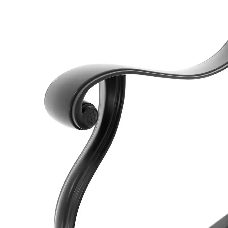 2PCS Aluminum Patio Swivel Chairs with Black Frame and Random Color Cushions