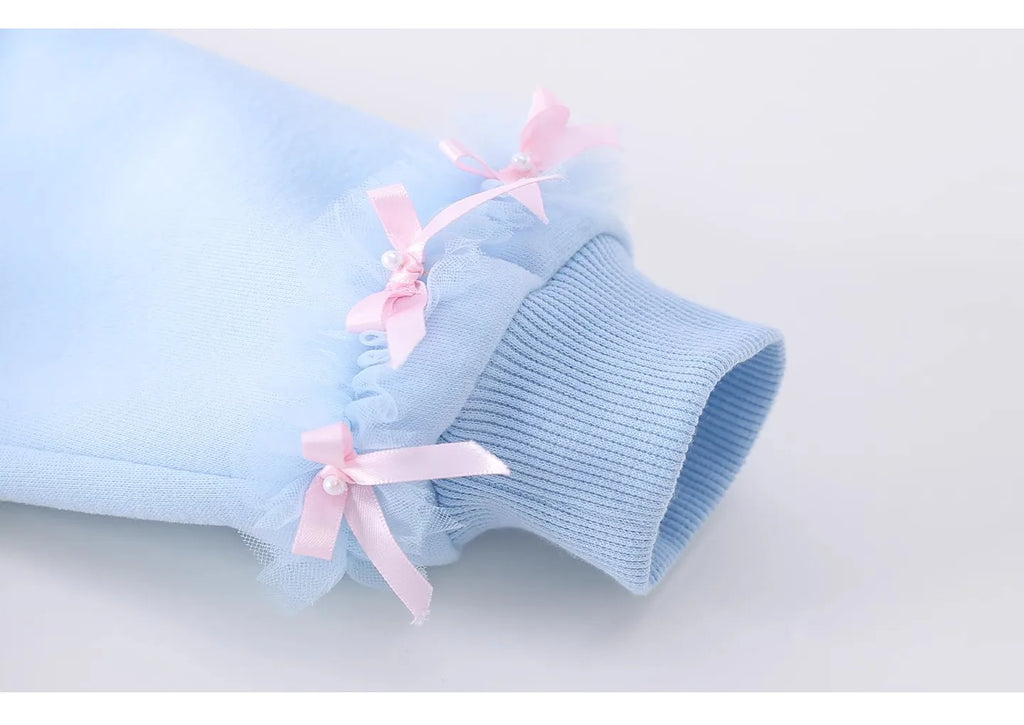 Girl's Fall/Winter Sweatshirt Long Sleeve Princess Elsa Snow White Cartoon Print Tulle Skirt Casual Hoodie Dress 2-12 Years Old