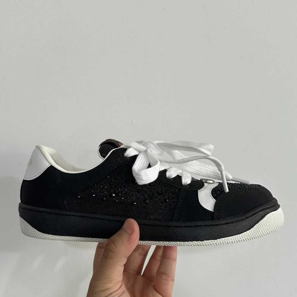 Wholesale Women's Casual Shoes 2023 New Color Block Design Thick Sole Cloth Shoes Soft Suede Leather Sandals Summer Flat Heels