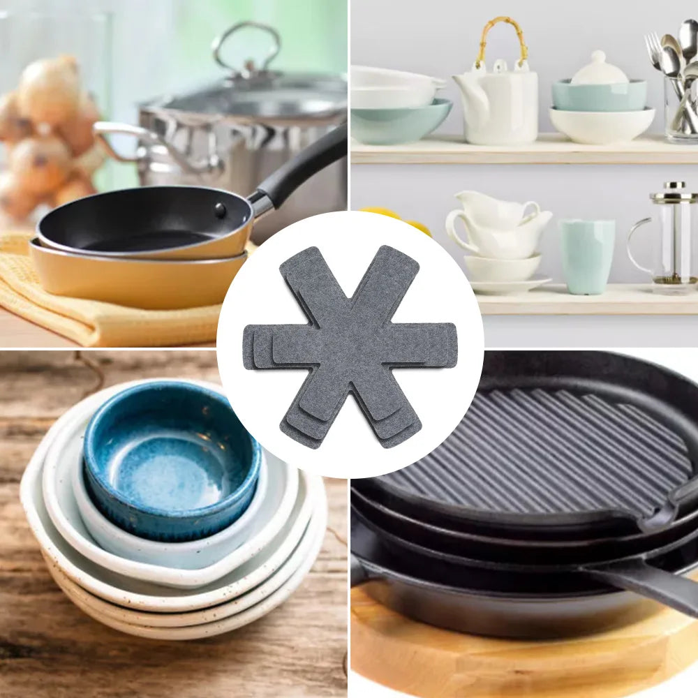 Pot and Pan Protectors 12Pcs Pot Dividers Pad Non-woven 3 Sizes Pans Separator Pads for Protecting Separators Pads Cookware