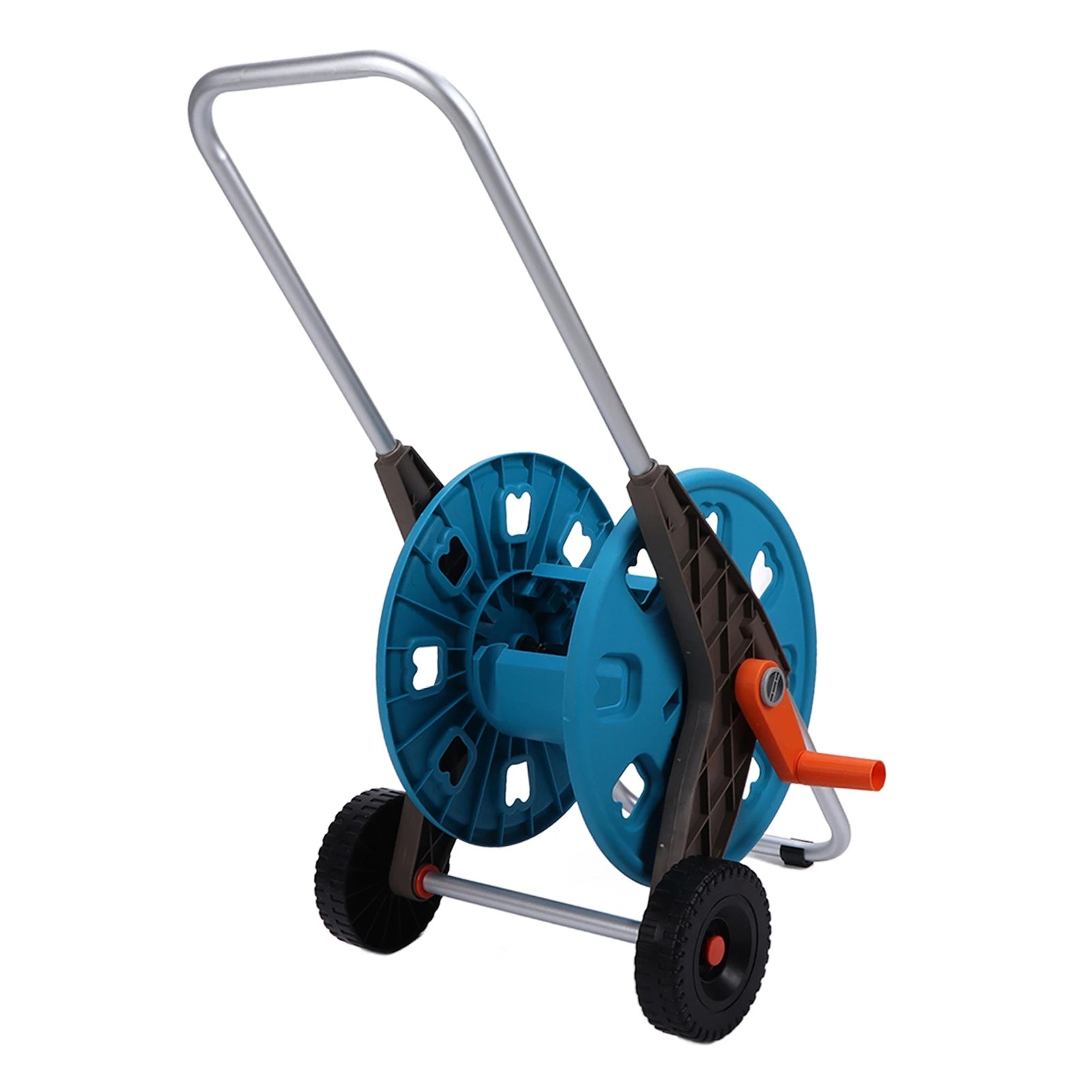 G1/2 Garden Hose Reel Cart with 2 Wheels Garden Waterpipe Rack Watering Trolley Hold 60M Hose Garden Hose Rack Garden Hose Cart