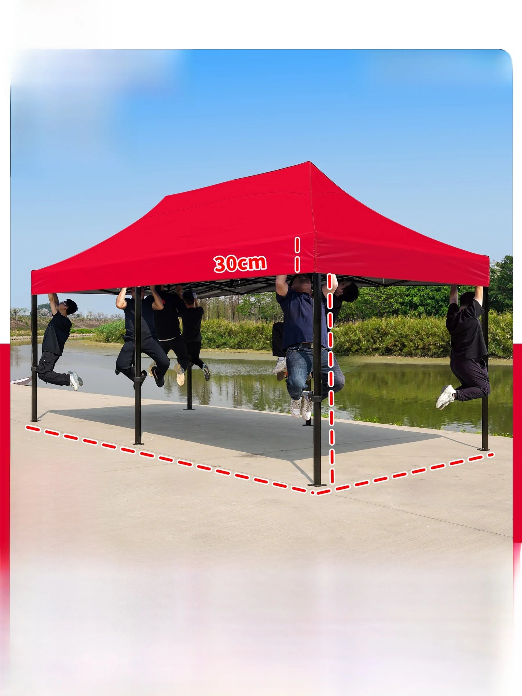 Thiened Four-Legged 3x6 Meters Tent Outdoor Rain And Sun elter Stall Special Outdoor Cam Travel Supplies Canopy