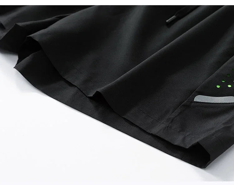 Quick Dry Shorts for Men 5 Inch Training Shorts Men Workout Clothes Drawstring Running Shorts Fitness Gym Pants Breathable Hole