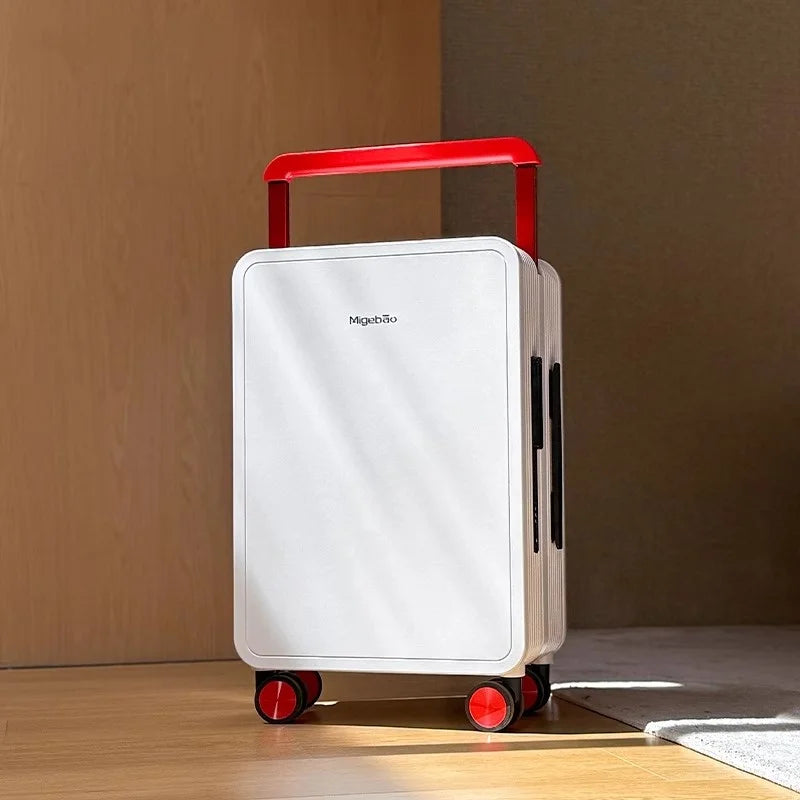 Wide Handlebar Rolling Luggage High-quality Durable PC Material Travel Balance Trolley Suitcase with 360° Spinner Wheel TSA Lock