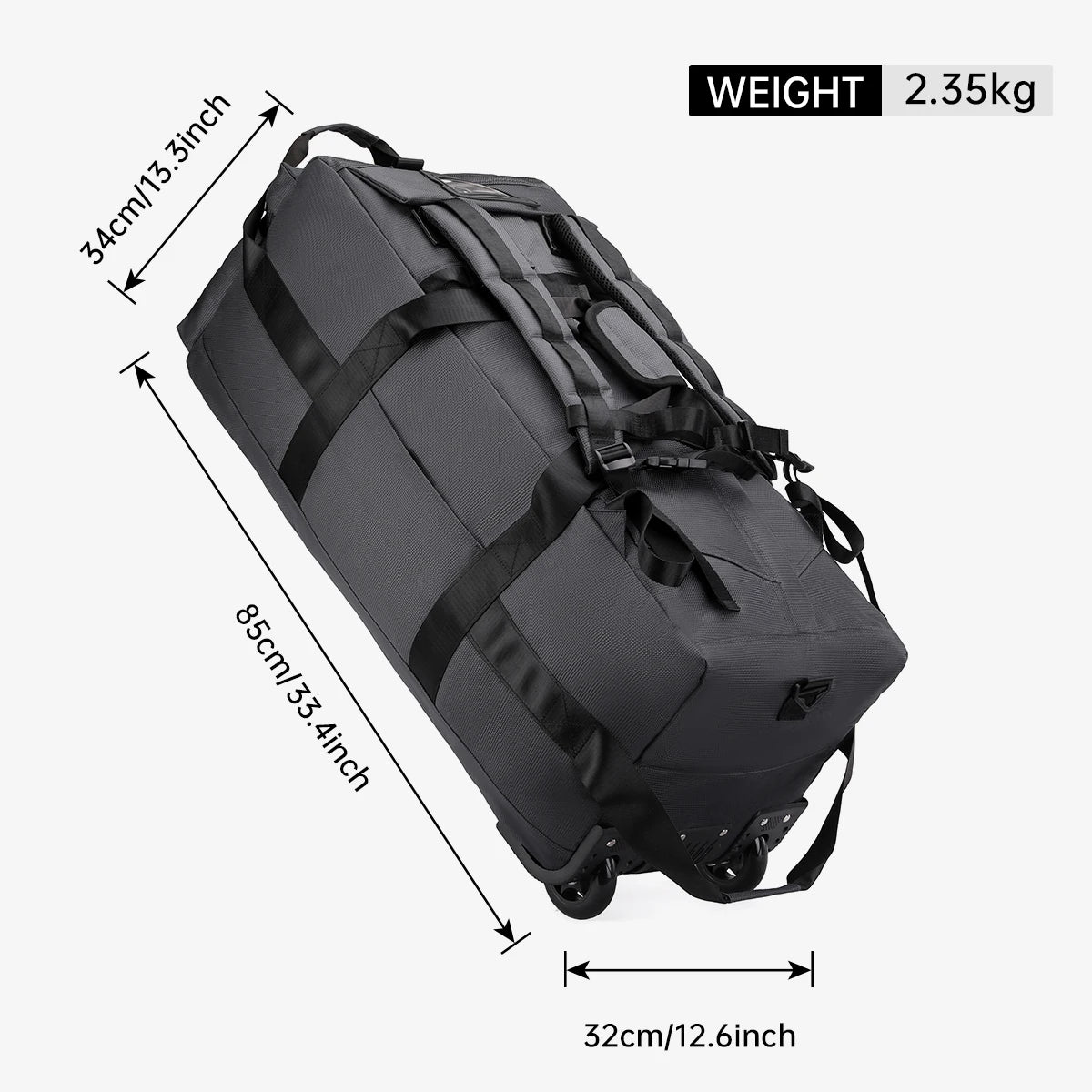 Travel Bag, Large-Capacity Handbag, Portable Outdoor Hand Luggage, Roller Travel Bag, Convenient and Practical Unisex Duffel Bag