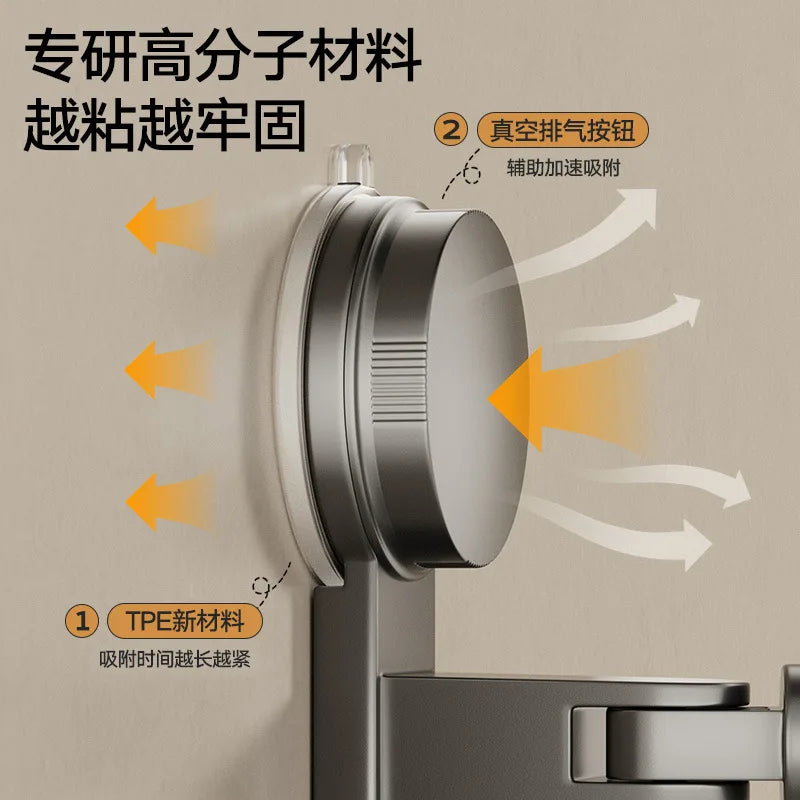 AOBT Telescopic slipper rack suction cup free of punching, bathroom retractable convenient placement of bathroom balcony hanging