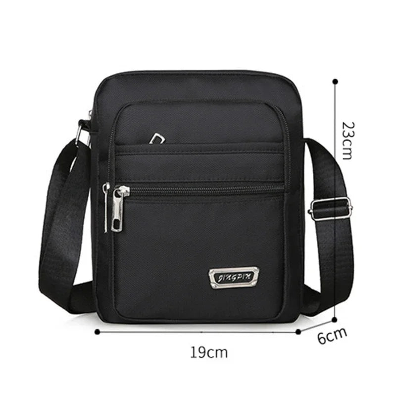 2025 Men Nylon Shoulder Bag Messenger Bag Casual Nylon Zipper Pocket Handbag Fashion Tote Travel Male Crossbody Bags New