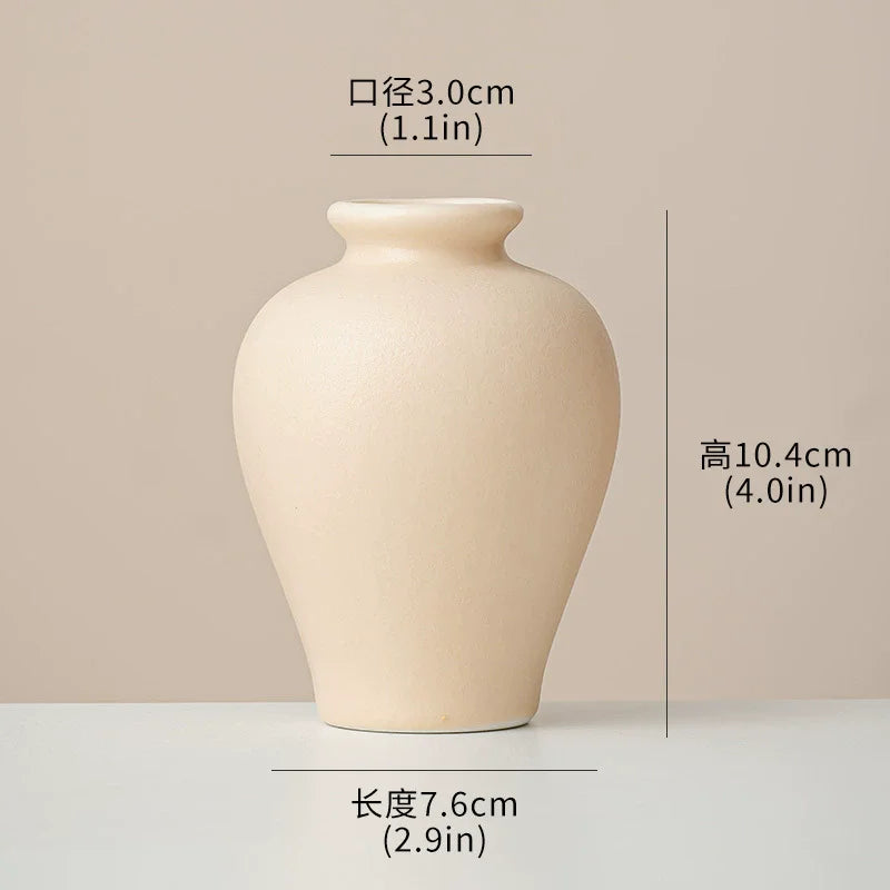 Ceramic Vases Set of 5 Multiple colors Design Handmade Terracotta Flower Pot Home Decor Christmas Decoration Table Centerpiece