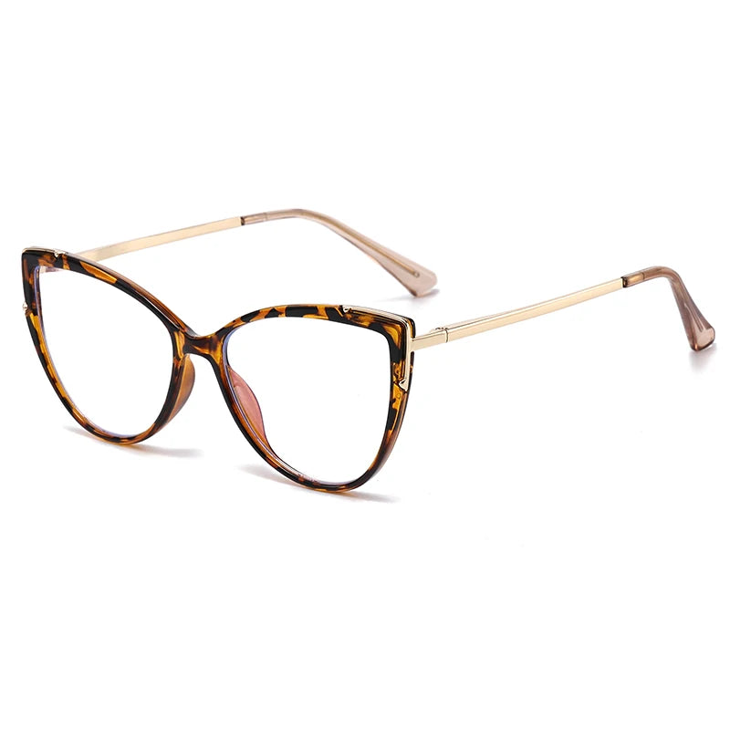 Personality Cat Eye Anti-Blue Light Spring Hinged Glasses Cross-Border Men Women Glasses Shopping Leisure Advanced Frames