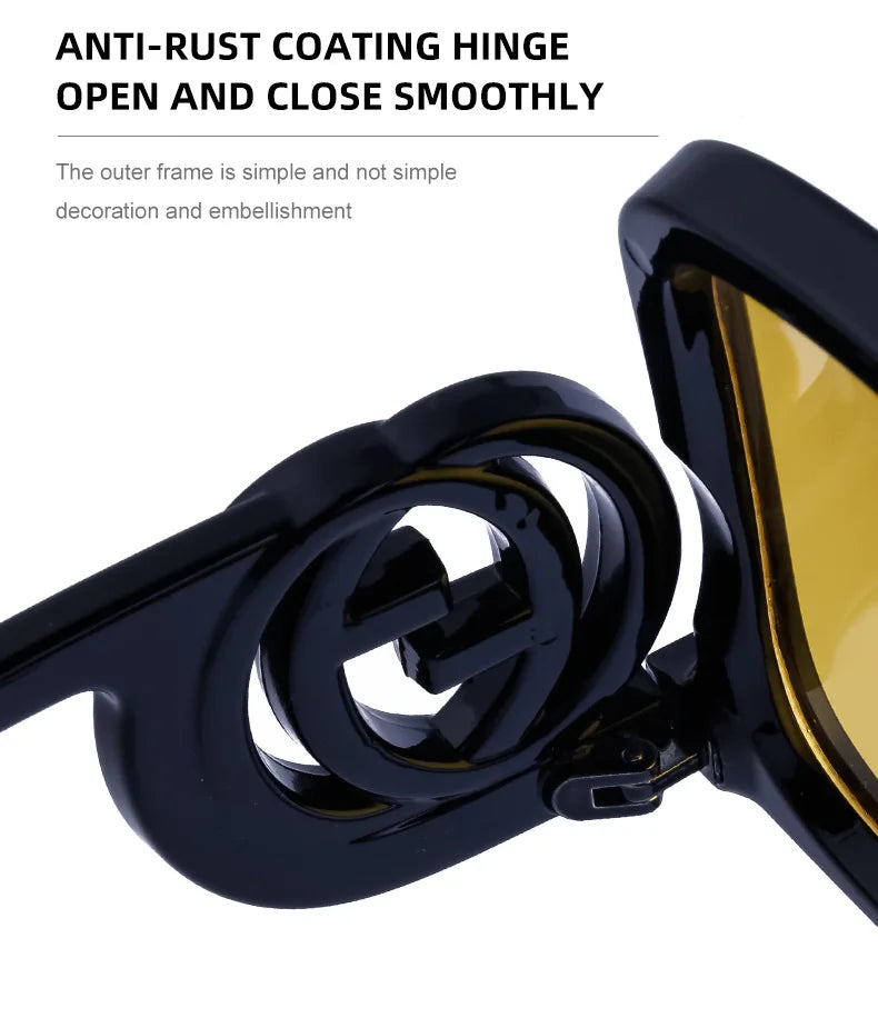 New Sunglasses for Women Retro Fashion Sun Glasses Polygonal Splicing Color Blocked Eyeglass Luxury Design Uv400