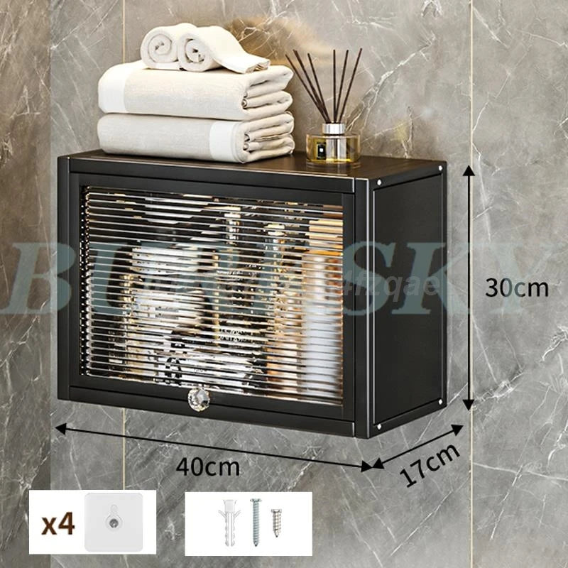 Bathroom Storage Floor to Floor, Waterproof Cabinet, Multi-Layer Storage Rack with Door