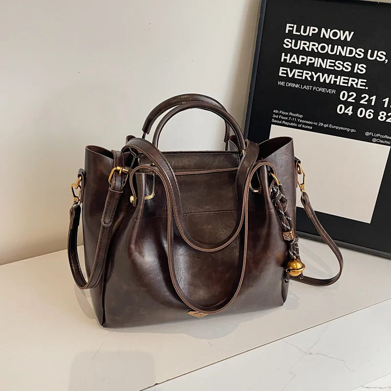2025 New! Women's Tote Bag with High - End Texture. Versatile Design for Single - Shoulder, Cross - Body, Stylish Bucket Bag.