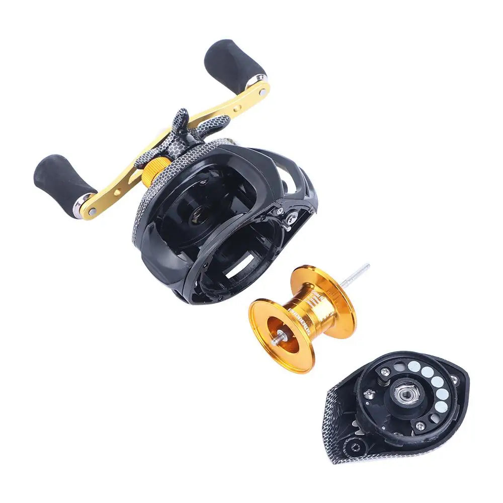 Carp Fishing Accessories Right Hand 7.2:1 Carbon Fiber Baitcasting Reel 10KG Max Drag Spinning Reel Fishing Wheel