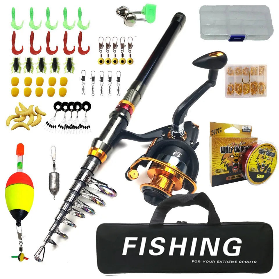 Fishing gear combination short sea fishing rod set, far throw Luya rod wheel warehouse bait box full set