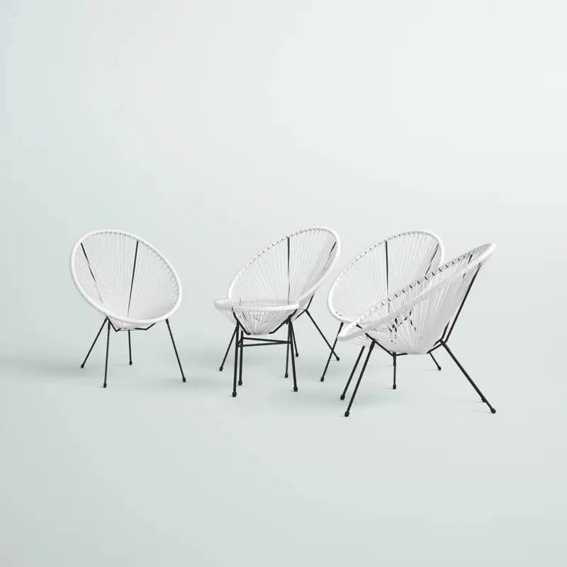 Outdoor 4-Person Chat Set - Patio Conversation Furniture for Garden, Balcony & Deck, Compact Design for Cozy Gatherings and