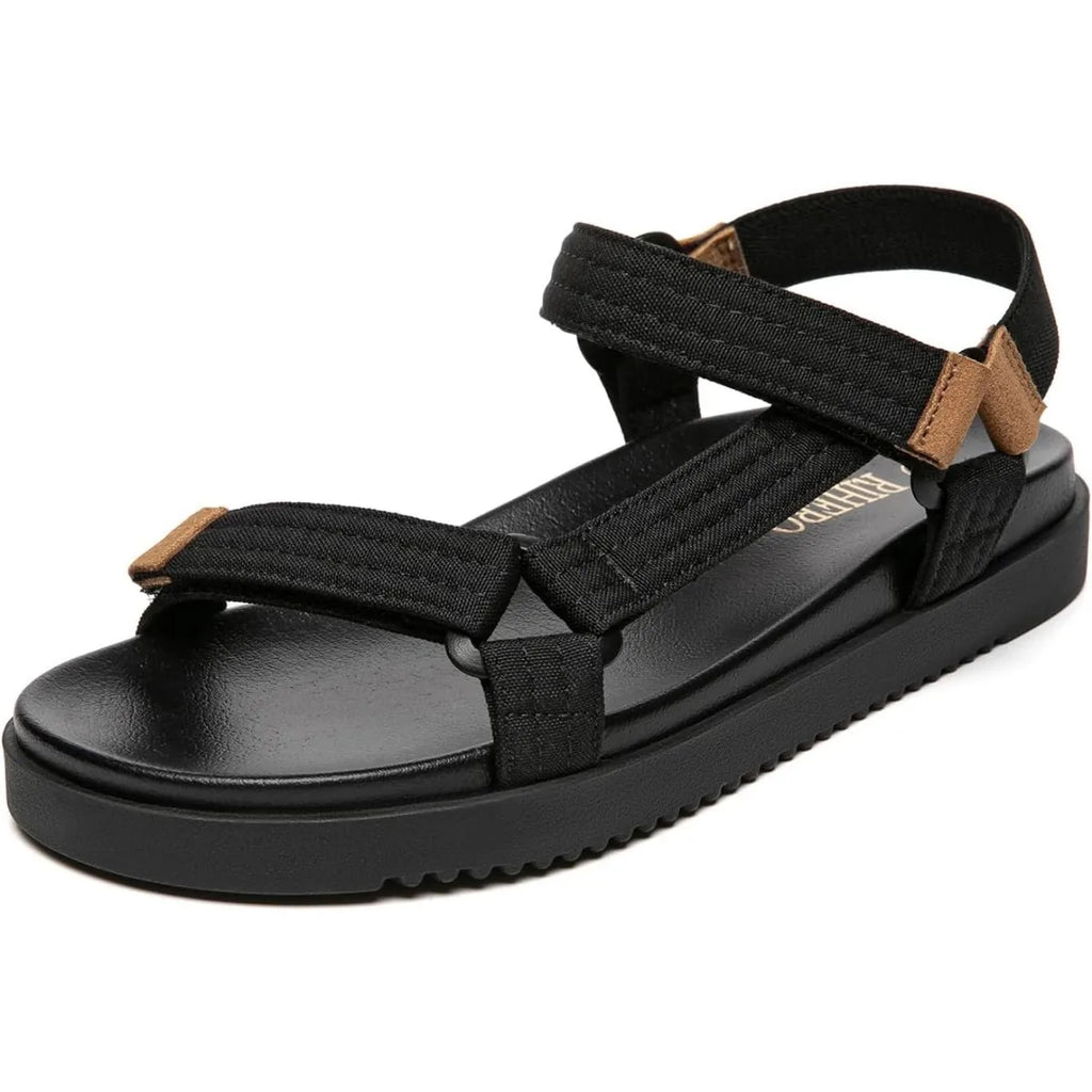 Women's Flat Sandals Comfortable Open Toe Adjustable Strap Walking Footbed Sandals