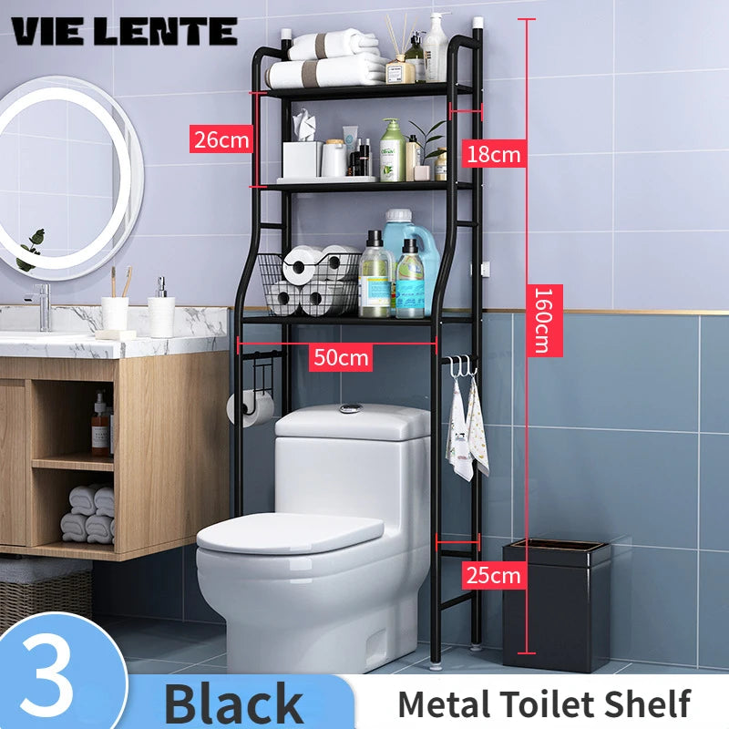 Bathroom Toilet Shelves Storage Rack To Floor Toilet Rack Washroom Punching Free Washing Machine Basin Storage Rack Wall Shelf