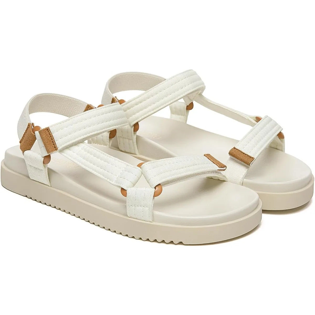 Women's Flat Sandals Comfortable Open Toe Adjustable Strap Walking Footbed Sandals