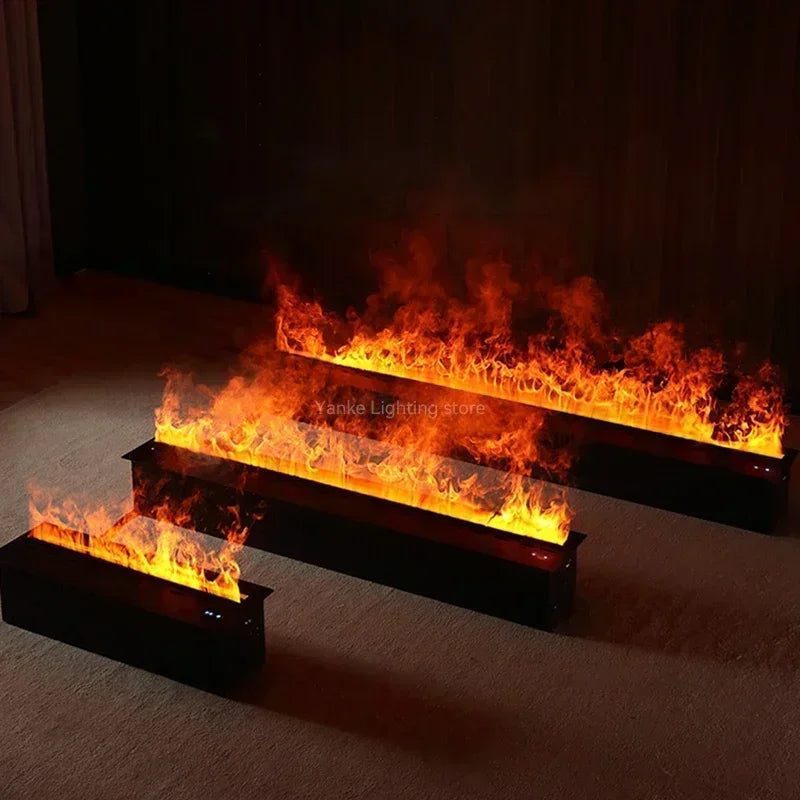 3D Water Vapor Fireplace With Colorful Flame ECO Decorative no risk of fire Mist Intelligent Indoor Electric Atomized Fireplace