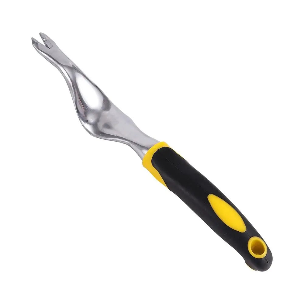 Two-Pronged Fork Hand Weeder Tool with Ergonomic Handle Sturdy Garden Weeding Fork Durable Multi-purpose Root Extractor Farmland