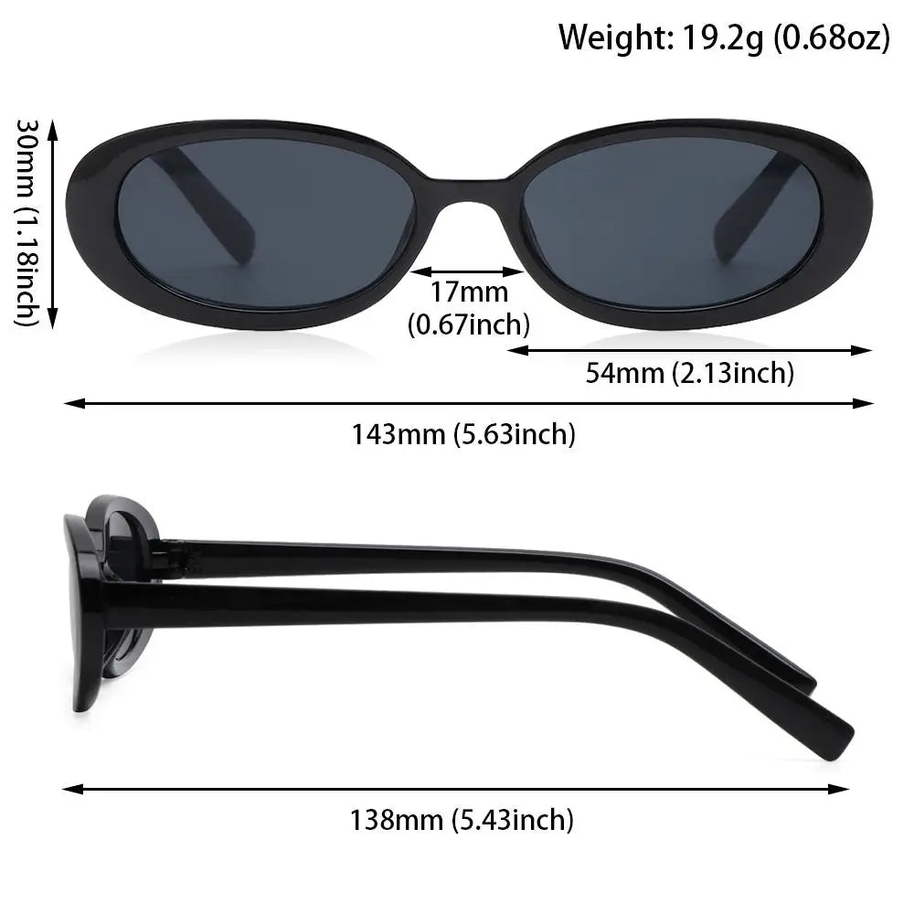 Retro Sunglasses for Women Small Oval Frame Sun Glasses Fashion Shades Polarized Eyewear UV400 Protection Outdoor Sports Shaeds