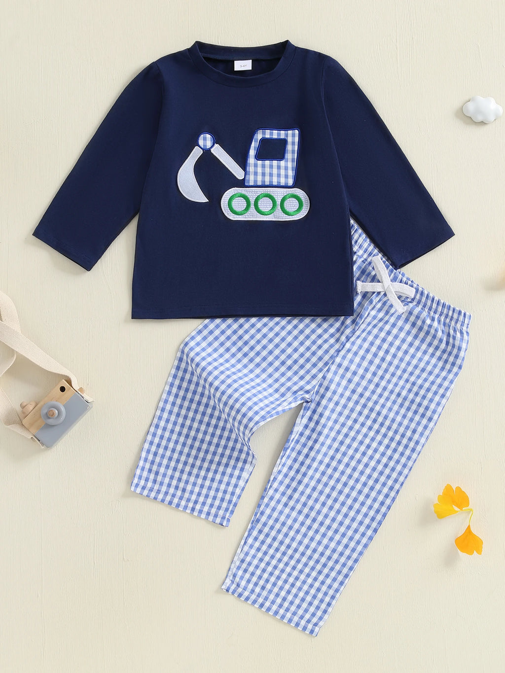 Boys Autumn Outfits Cute Animal Print Hoodie and Denim Jeans 2-Piece Set for Toddler Boys Casual Wear