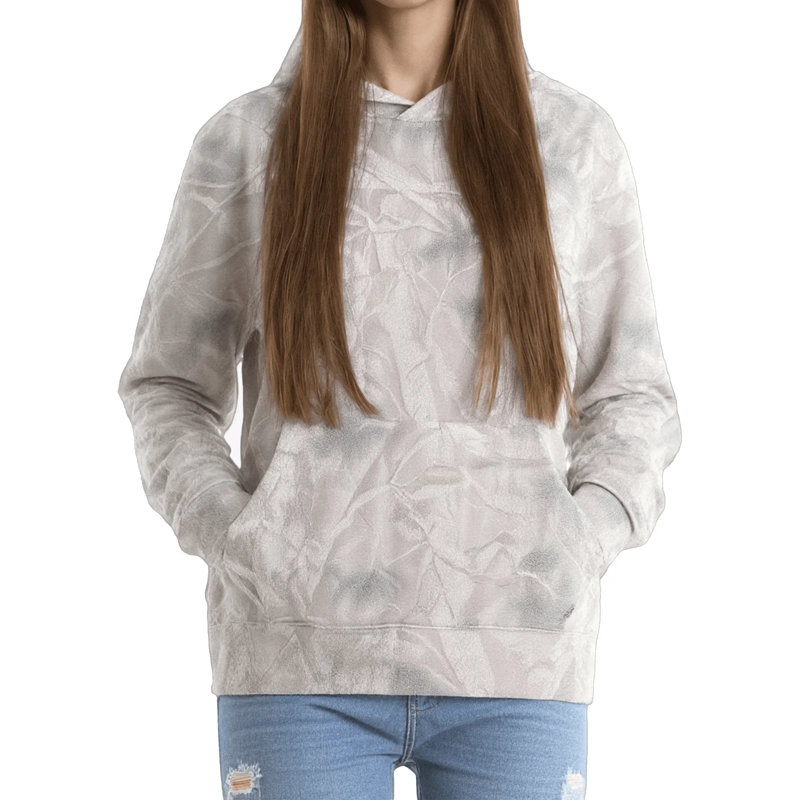 Camo Hoodie for Women Oversized Hoodie Maple Leaf Print Oversized Hooded Sweatshirt