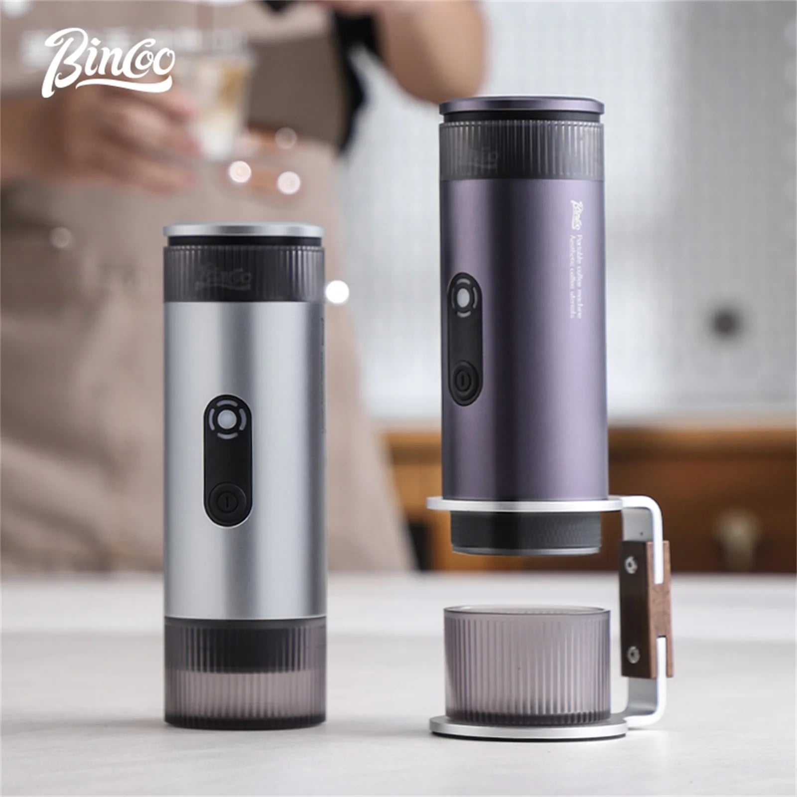 Bincoo Portable Electric Espresso Coffee Maker for Camping Wireless Heating Concentrated Extraction Coffee Machine Red Dot Award