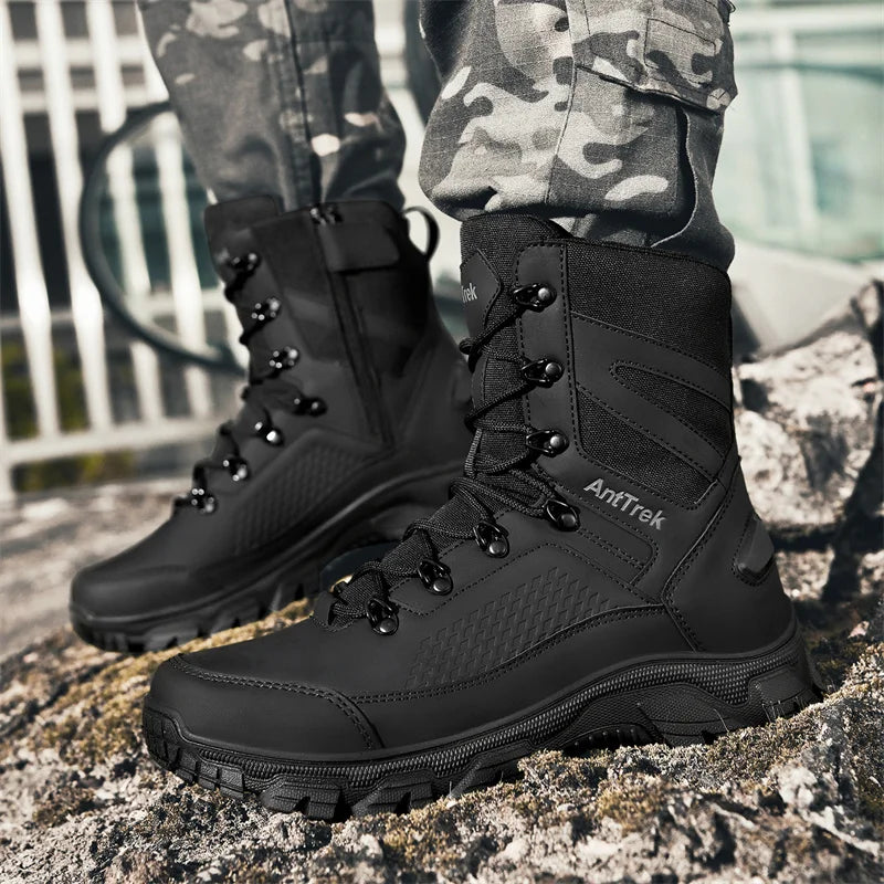 Hiking Shoes Men Outdoor Anti-slip Breathable Comfortable Casual Sports Shoes Men Thick-soled Shock-absorbing Combat Boots Men