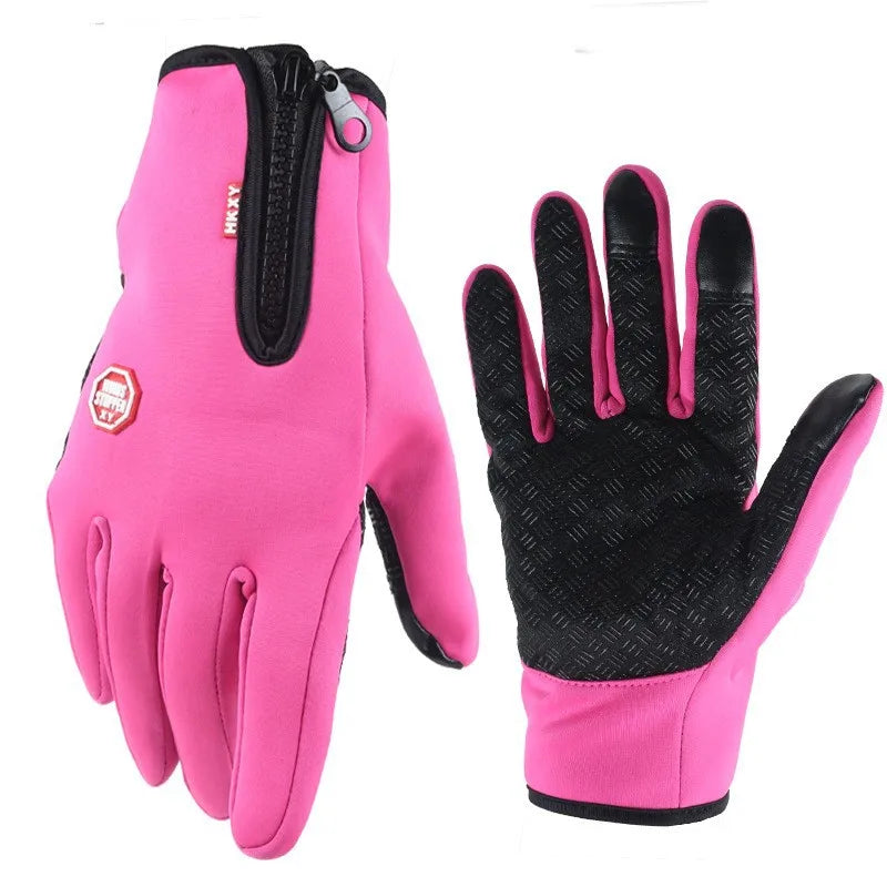 Winter Warm Cycling Gloves Bicycle Warm Touchscreen Full Finger Glove Waterproof Outdoor Bike Skiing Fishing Motorcycle Riding