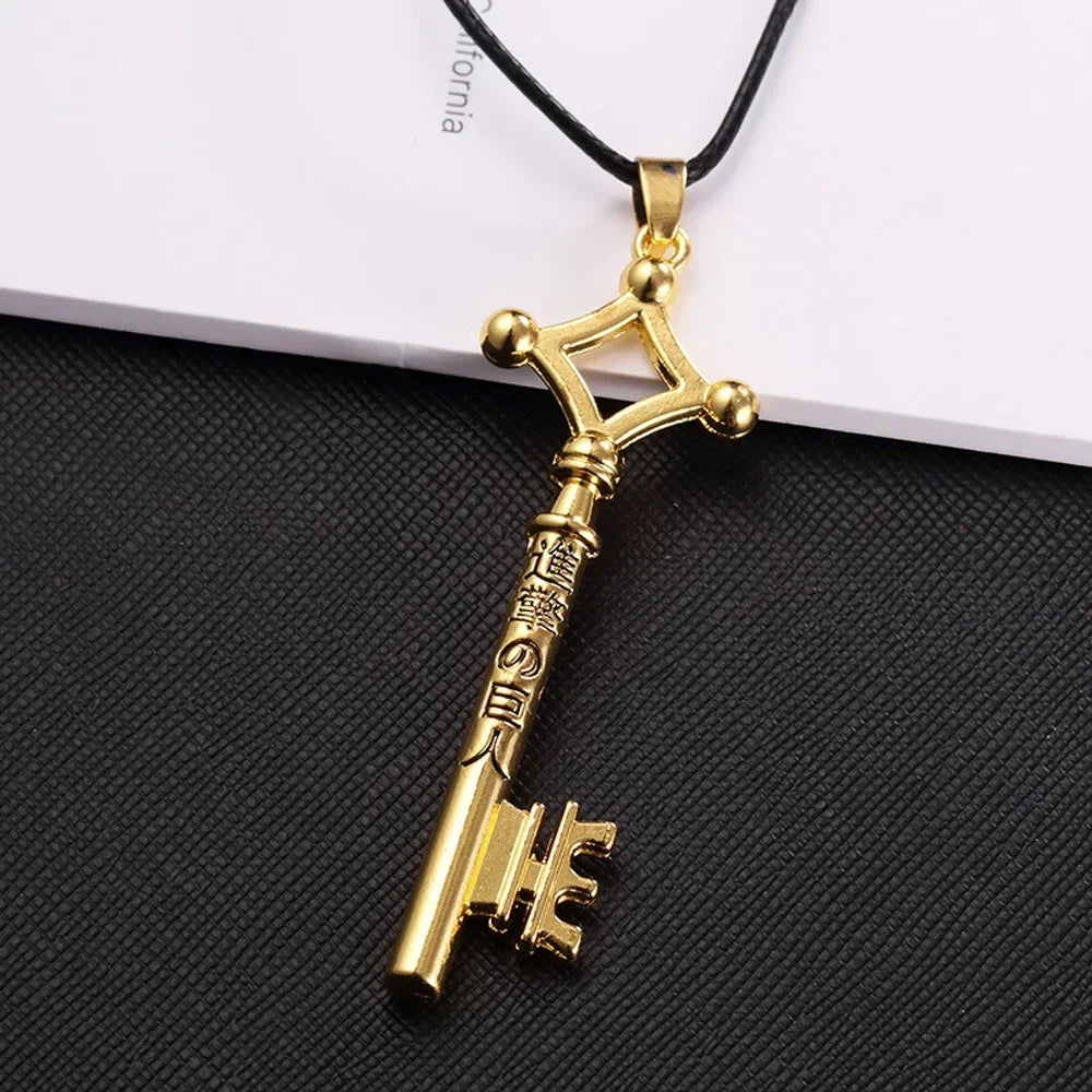 2025 Attack On Titan Eren Key Necklace Shingeki No Kyojin Pendant Vintage Retro Anime Jewelry For Men Cosplay