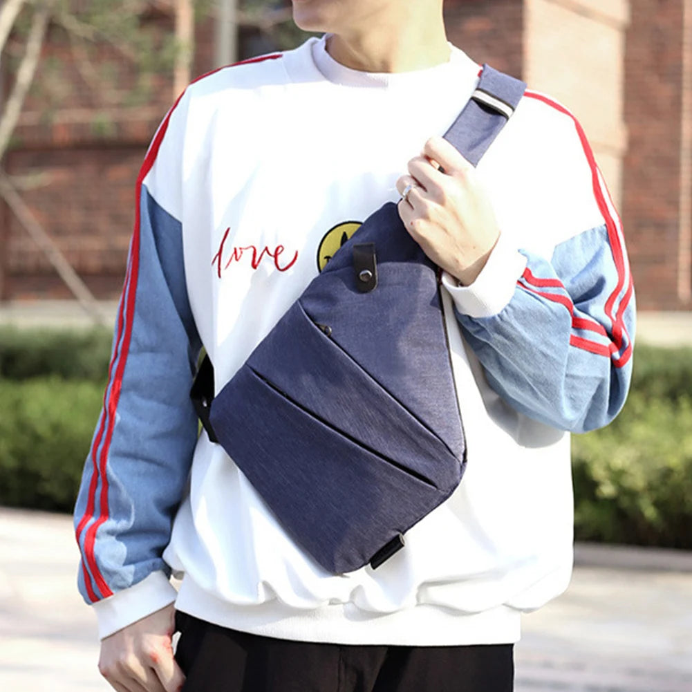 Mens Fashion Chest Bag Multifunctional Fanny Pack Large Capacity Simple Sling Bag Anti Theft Bag Ergonomic Waist Pack