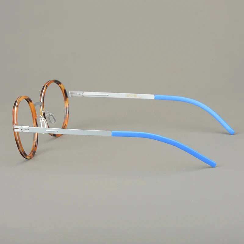 Classics Round Glasses Frame Eyeglasses Light Thin Screwless Acetate Ring Men Women Spectacle Germany Brand Design Oroshi 2025