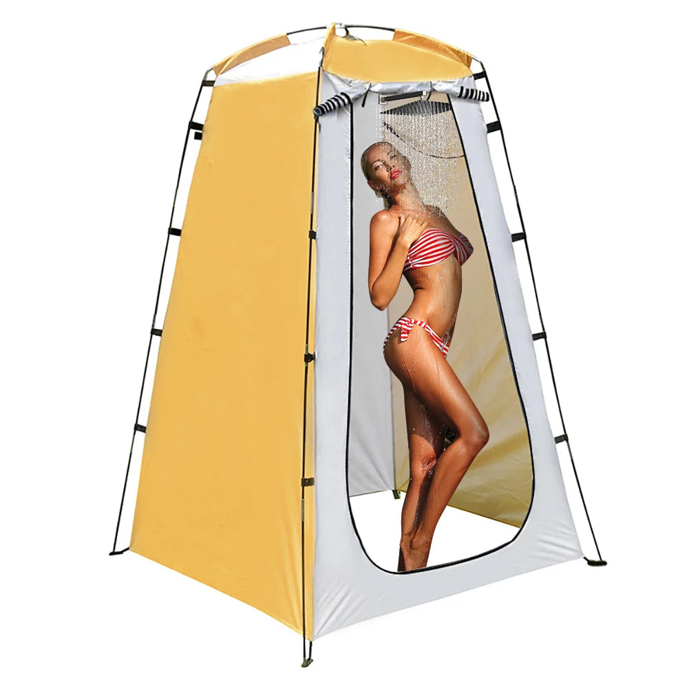Dressing Room Mobile Toilet Tent Folding Sunshade Bathing Tents Waterproof UV Protection Tear-resistant for Hiking Travel