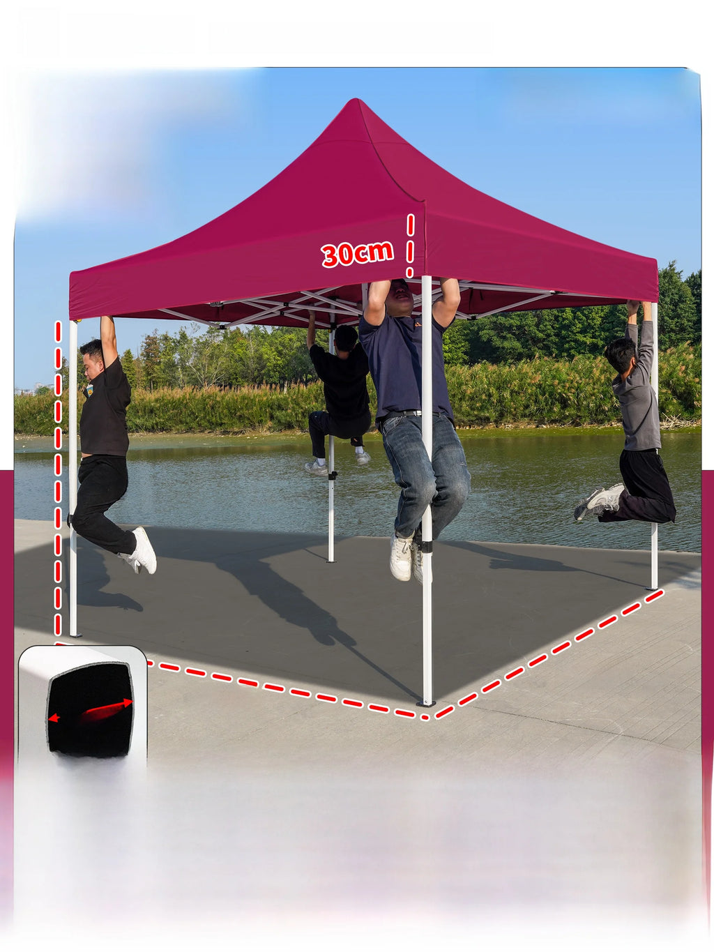 Thiened Four-Legged 3x6 Meters Tent Outdoor Rain And Sun elter Stall Special Outdoor Cam Travel Supplies Canopy