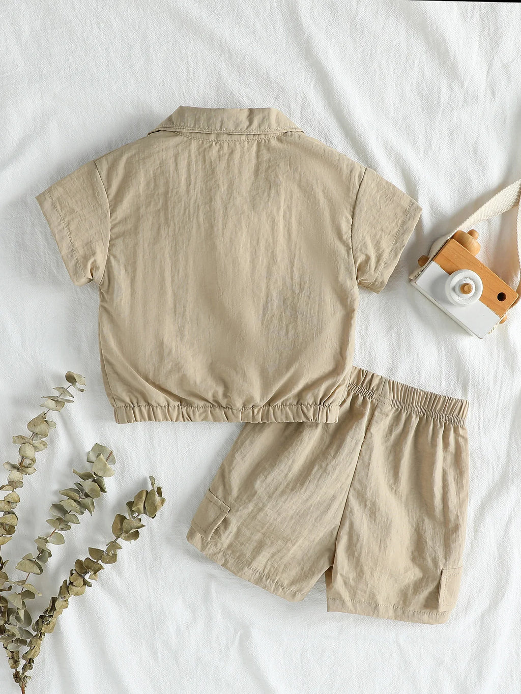 Bbaby Boys For 1-3Y Set 2025 Summer Cool  Boys' Zipper Short Sleeve Coat Sports Shorts Kids Clothing Suits Casual Daily Wear