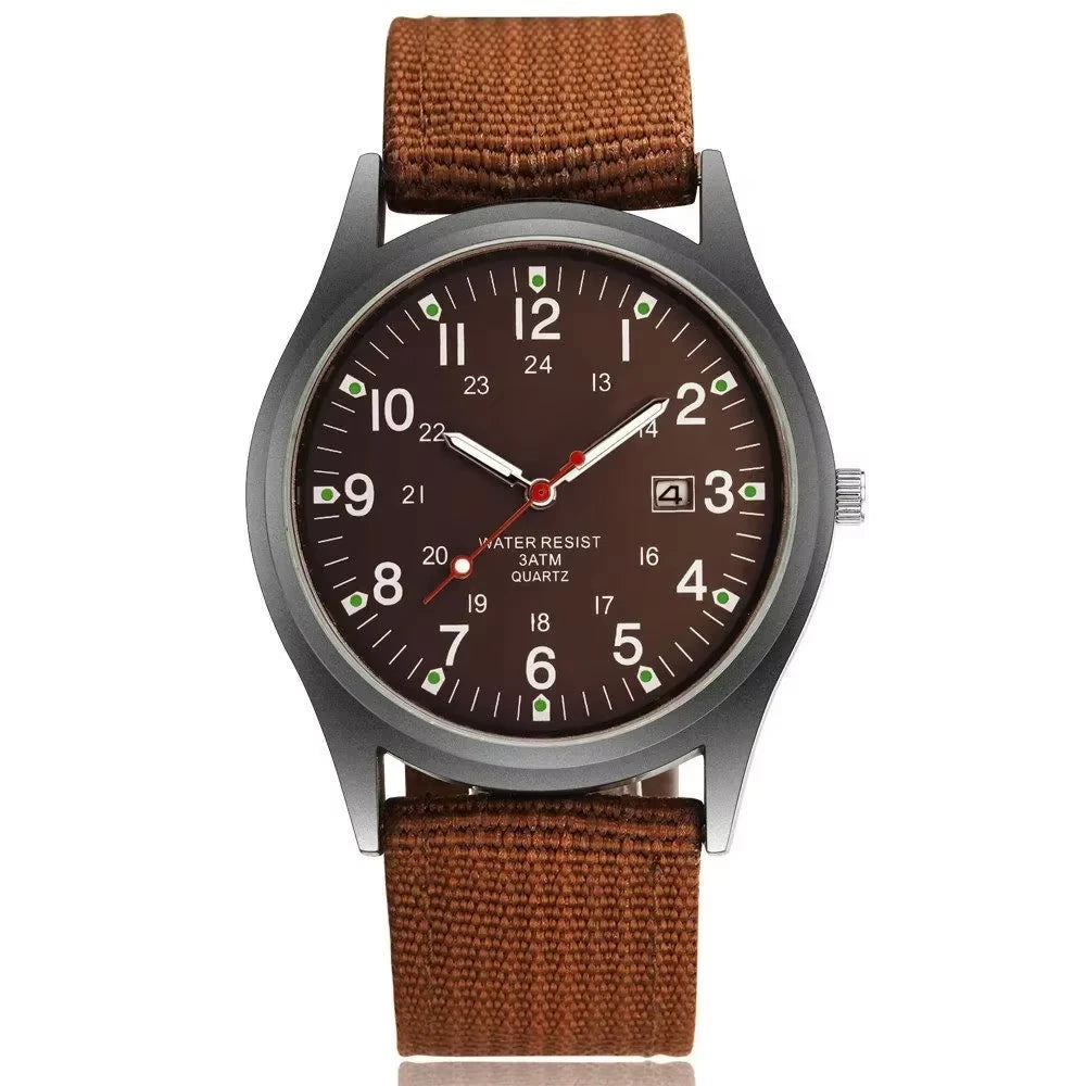Mens Watches Luminous Hands Clock Luxury Military Sports Date Quartz Wristwatch Men Casual Nylon Watch Relogio Masculino